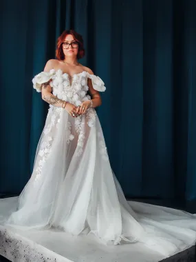 Robe de mariée en tulle et dentelle Parker