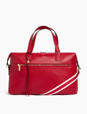 Sac de voyage 24h rouge Ines x Le Tanneur